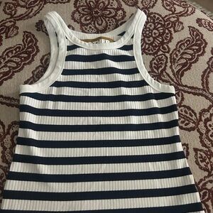 Navy blue striped tank top